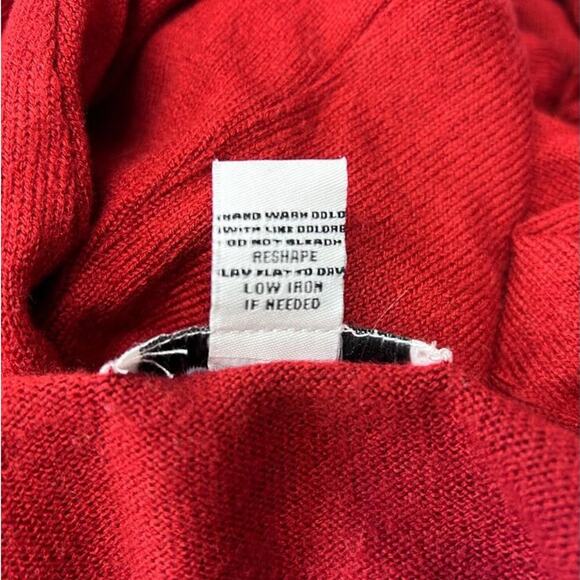 NorthStyle Womens Red Open Front Cardigan Sweater 1X Acrylic Comfy Layer - Picture 5 of 7